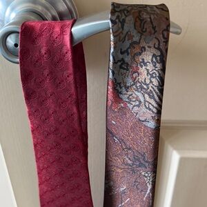 Elegant Red and Brown Men's Ties
